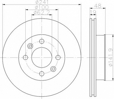 HELLA PAGID 8dd355111431 -  Тормозной диск